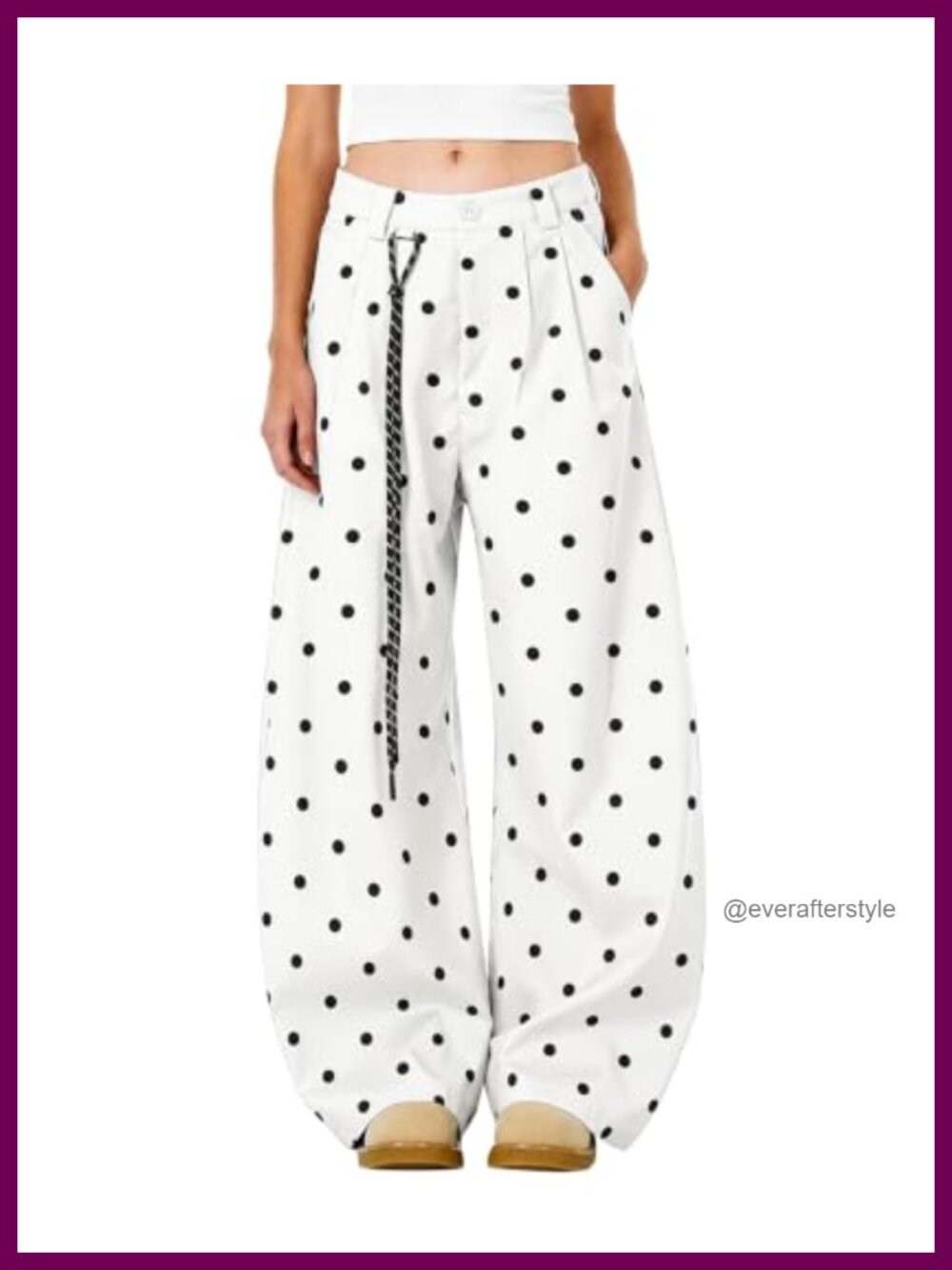 Women's Mid Rise Barrel Leg Pants Pleated Baggy Wide Leg Trousers Streetwear